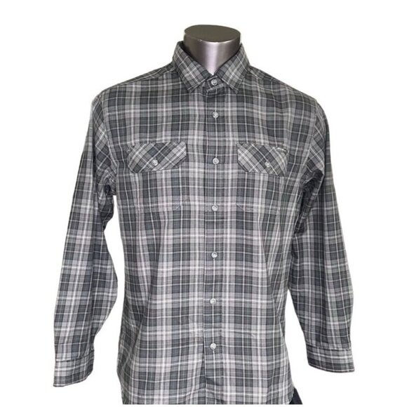 Eddie Bauer Other - Mens Eddie Bauer Button Down Shirt Size L Plaid Double Pocket u